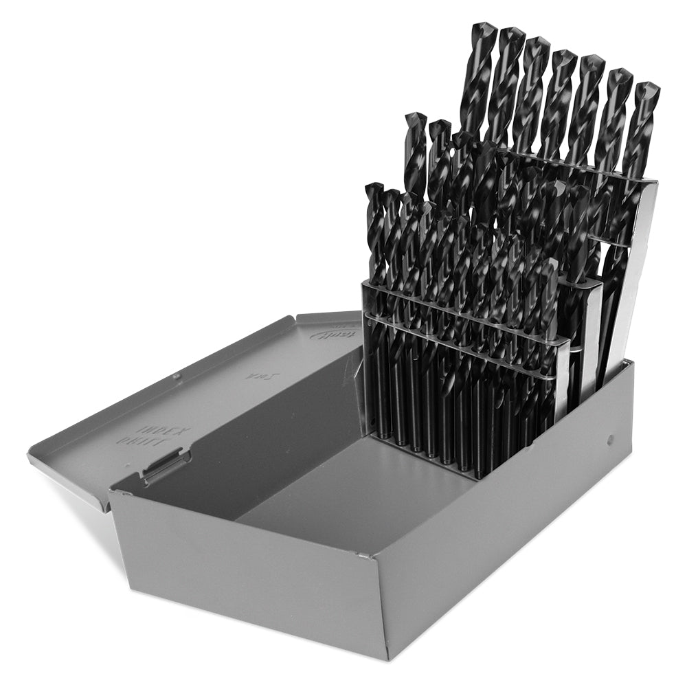 26 piece black oxide jobber length drill bit set