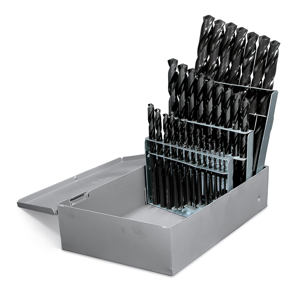 29 piece black oxide jobber length drill bit set