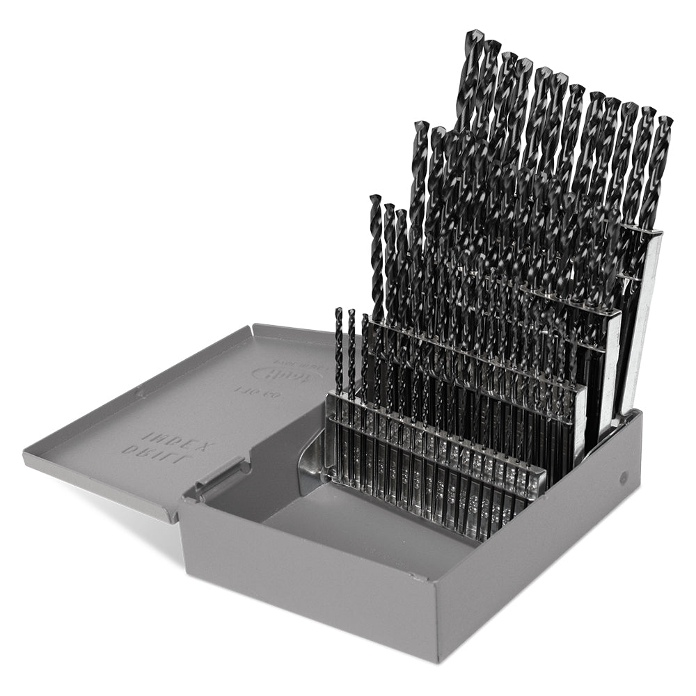 60 piece black oxide jobber length drill bit set