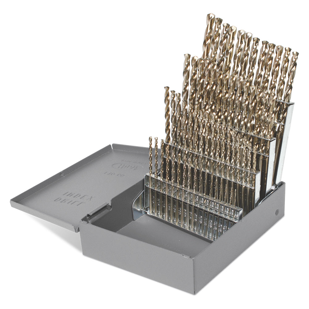 60 piece cobalt jobber length drill bit set