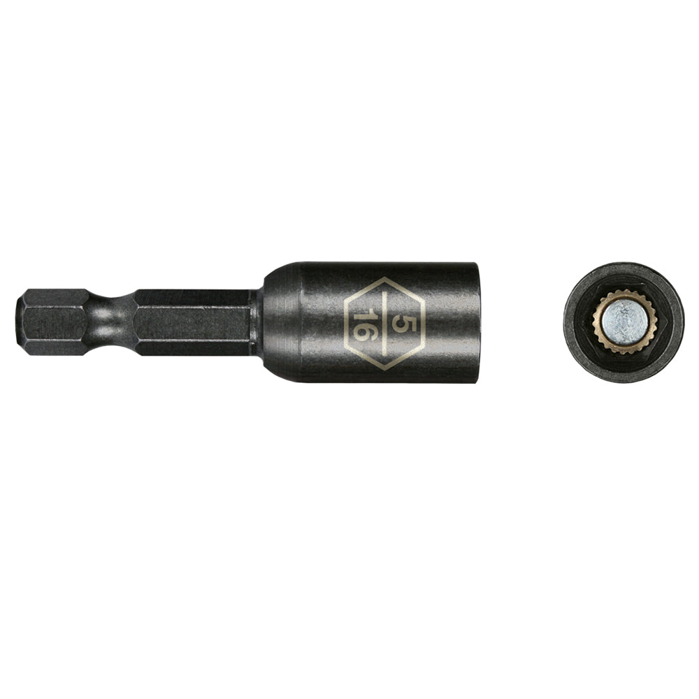 5/16 inch hex shank magnetic nut setter side and end view